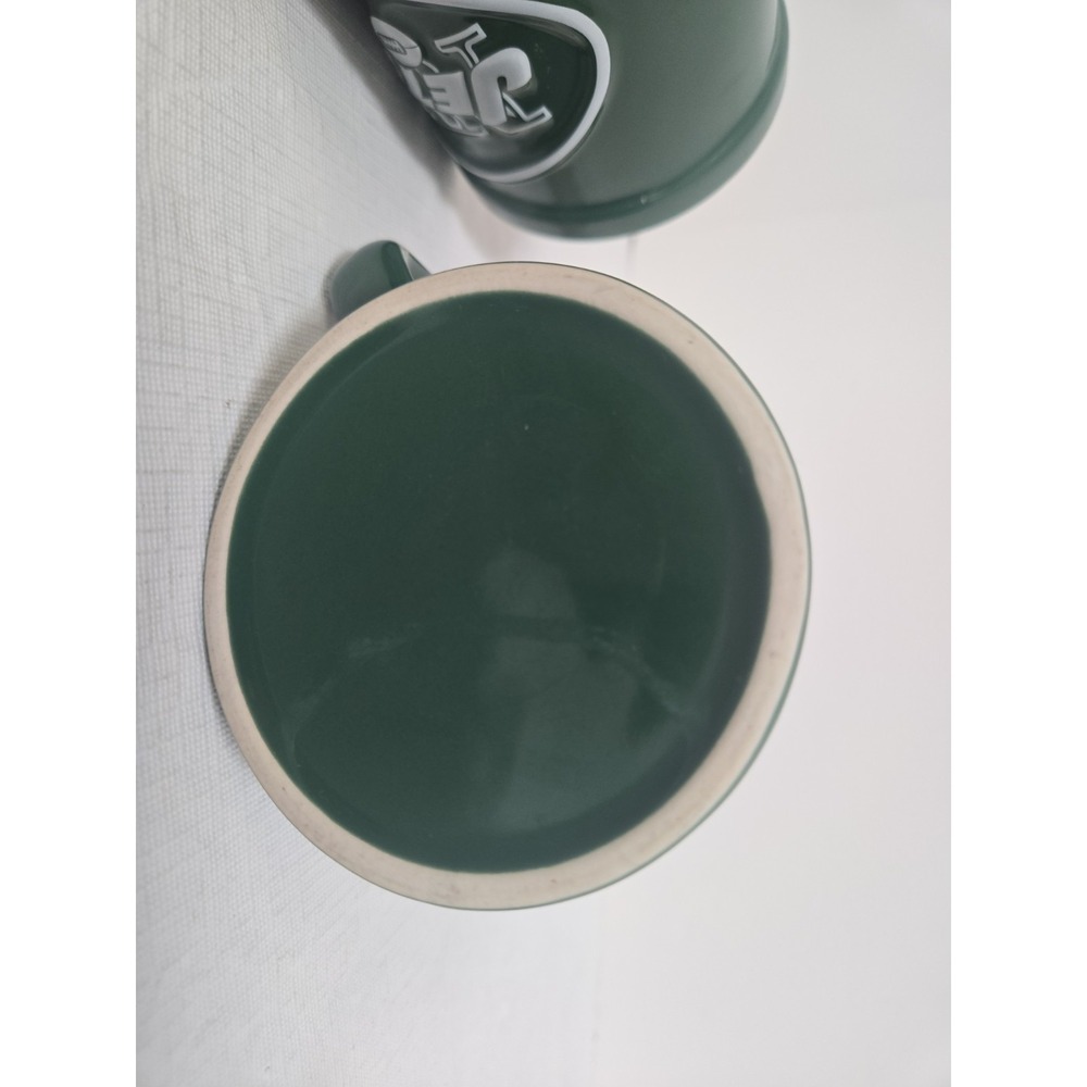 New York Jets Coffee Mugs Set of 2 Green White NFL Football Team Old Logo Cup - Picture 4 of 8